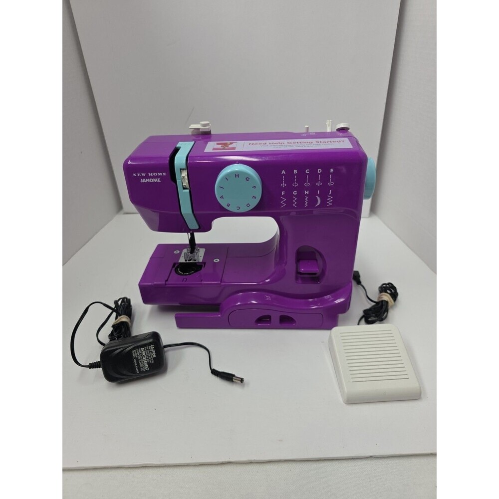 Janome New Home Purple Model 525B Sewing Machine Works Great!